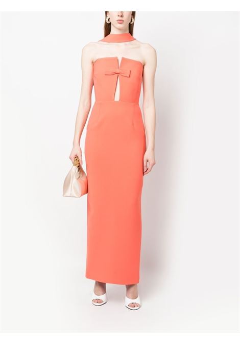 Orange bow-detail strapless dress - women THE NEW ARRIVALS ILKYAZ OZEL | NA01SD0169DCRL